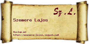 Szemere Lajos névjegykártya